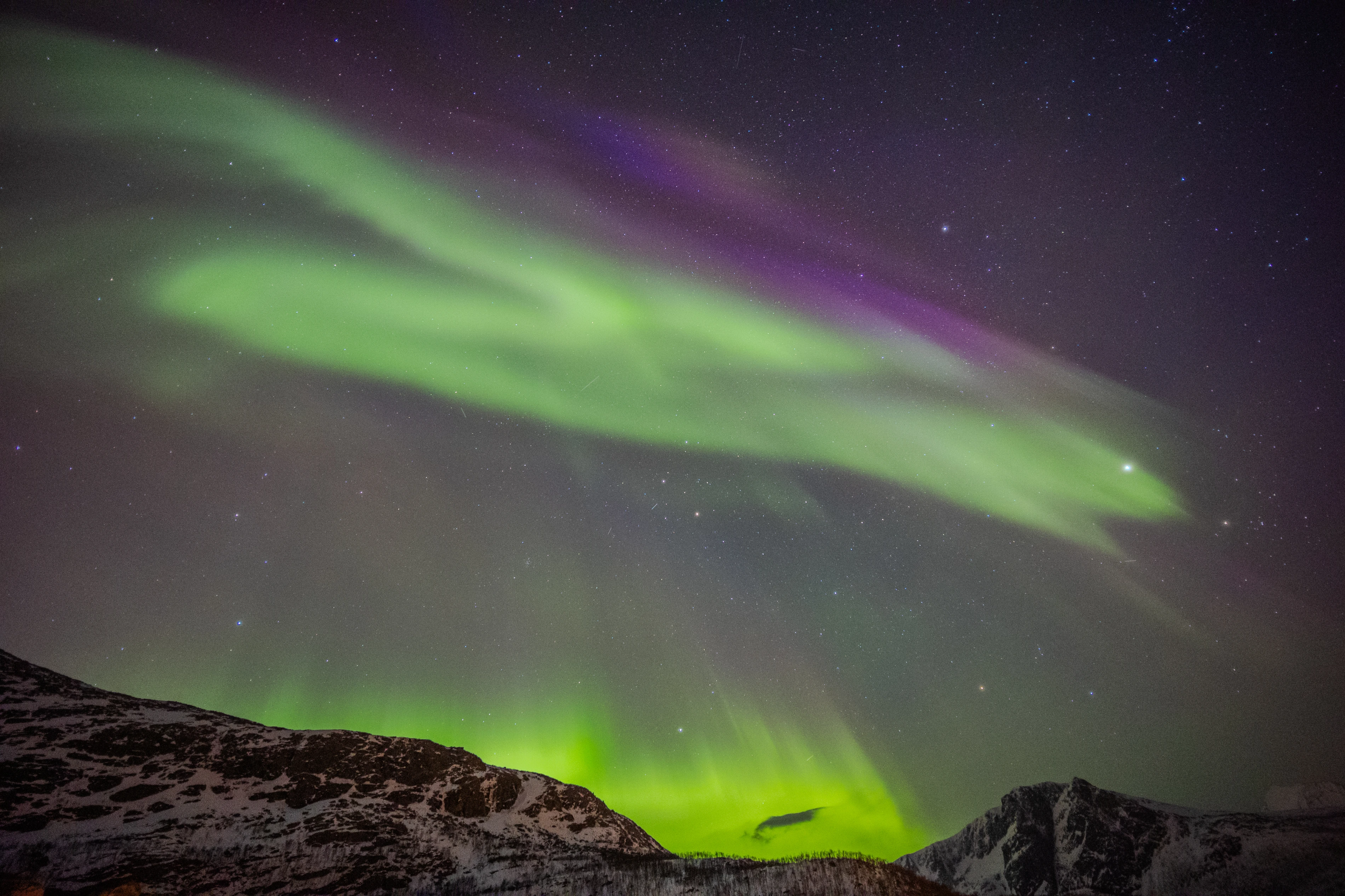 Session photo d'aurore sous la neige